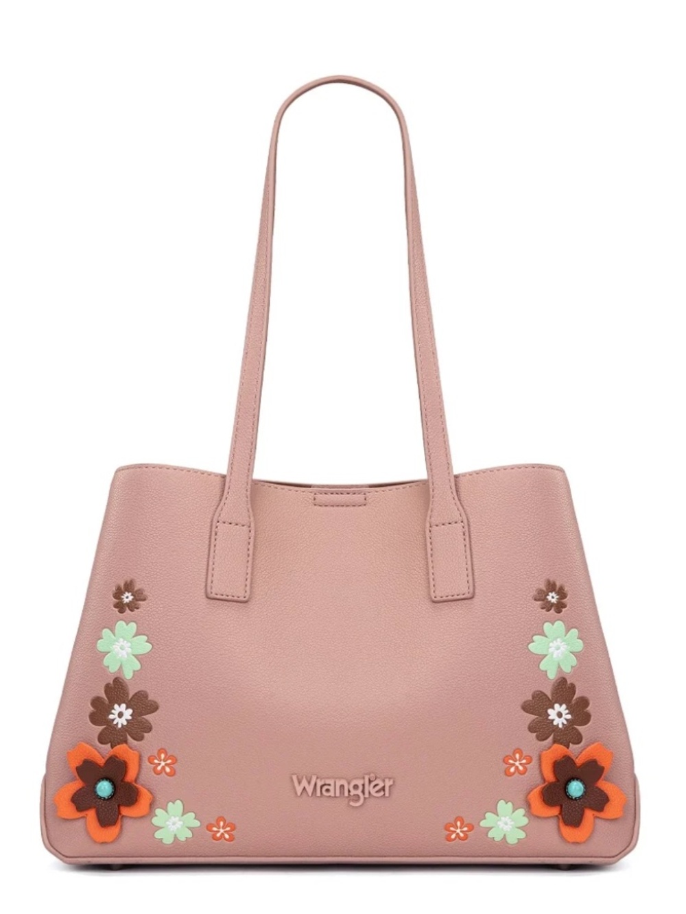 Wrangler Floral Accent Tote Shoulder Bag Pink